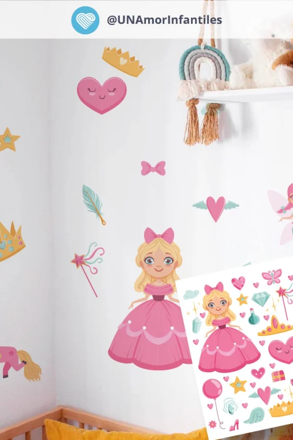 VINILO DECORATIVO - PLANCHA PRINCESAS - 3111