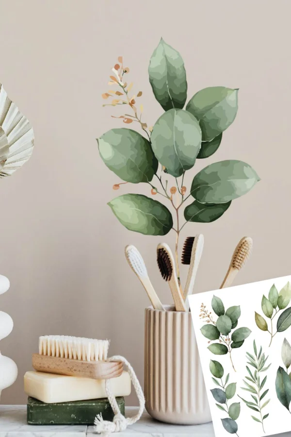 VINILO DECORATIVO - PLANCHA NATURALEZA ACUARELA - 3121