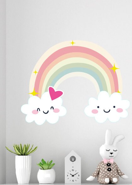 VINILO DECORATIVO - NUBES CONTENTAS - 3097