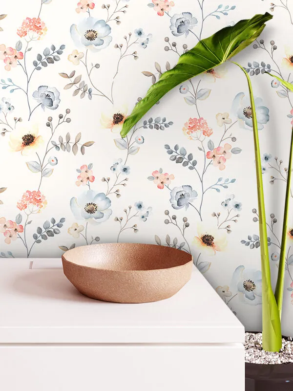 VINILO MULTIUSOS FLORES ORANGE