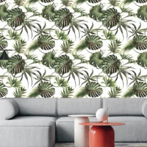 VINILO MULTIUSO RAMAS Y HOJAS FONDO BLANCO