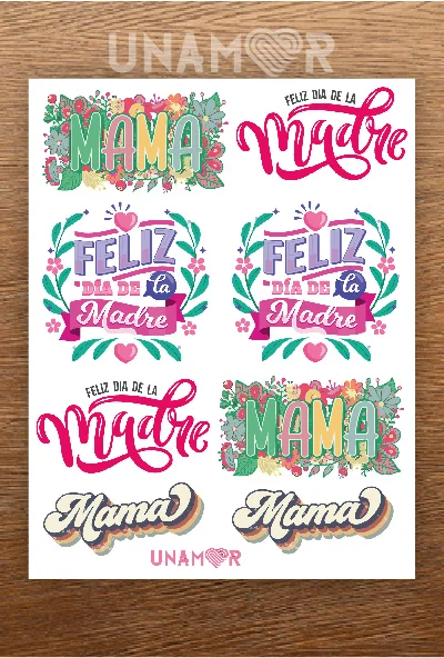 VINILO DECORATIVO - STICKER MAMA COLORES - 7712