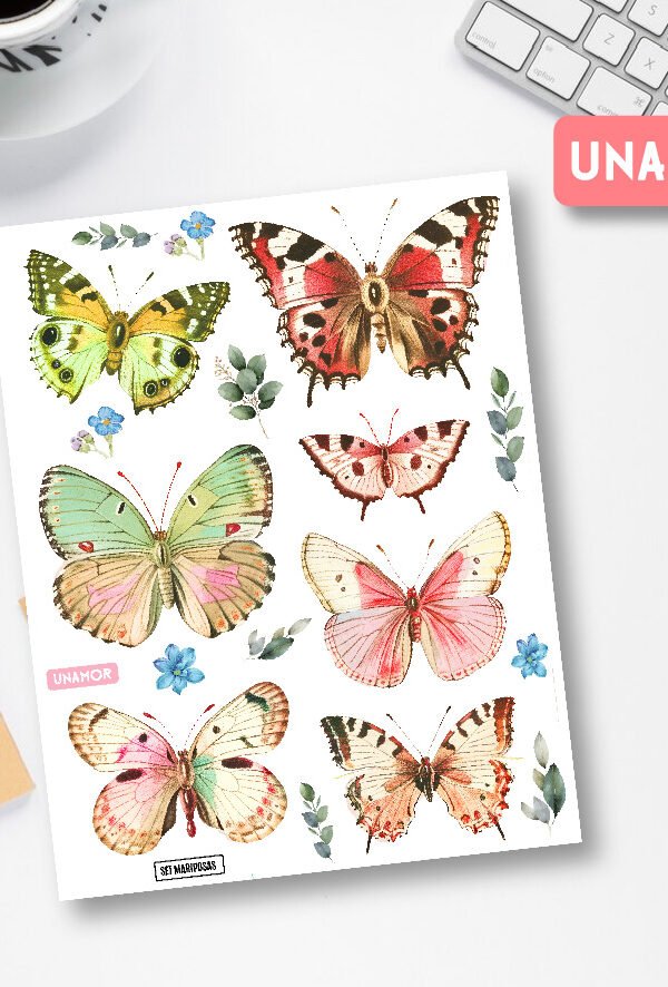 VINILO DECORATIVO - STICKER SET MARIPOSAS - 7779