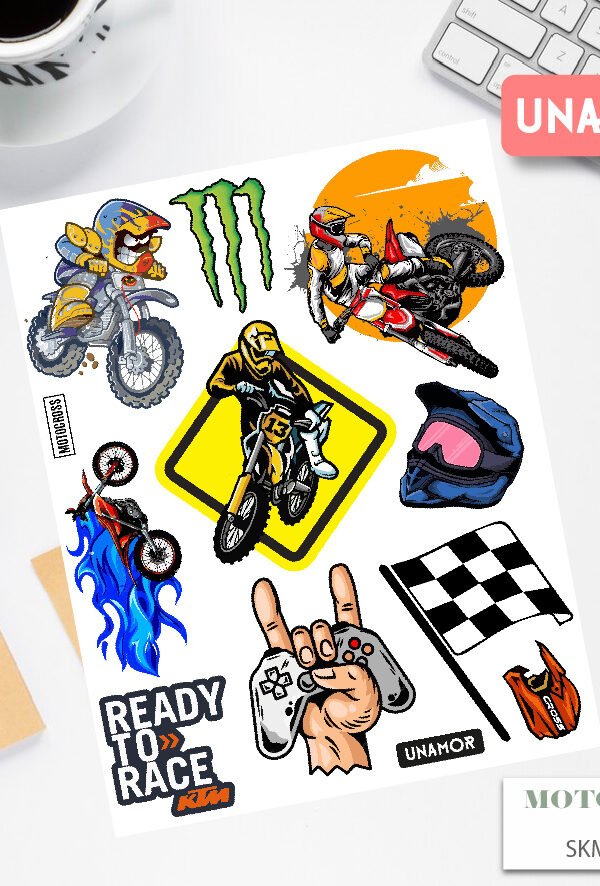 VINILO DECORATIVO - STICKER Motocross - 7819