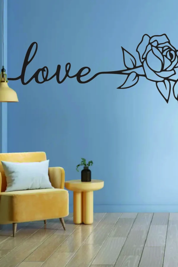 VINILO DECORATIVO - ROSA LOVE - 9002