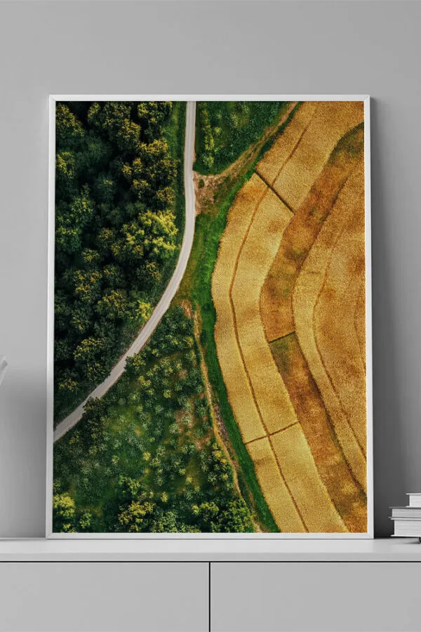 VINILO DECORATIVO - LAMINA AERIAL PAISAJE CAMPO - 0001