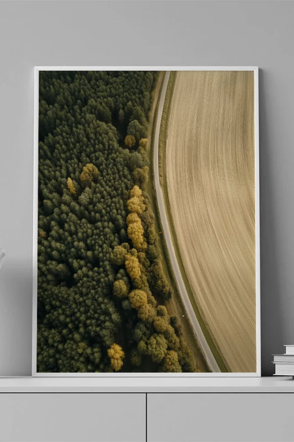 VINILO DECORATIVO - LAMINA AERIAL PAISAJE CAMPO - 0004