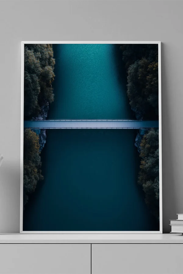 VINILO DECORATIVO - LAMINA AERIAL PAISAJE PUENTE - 0020