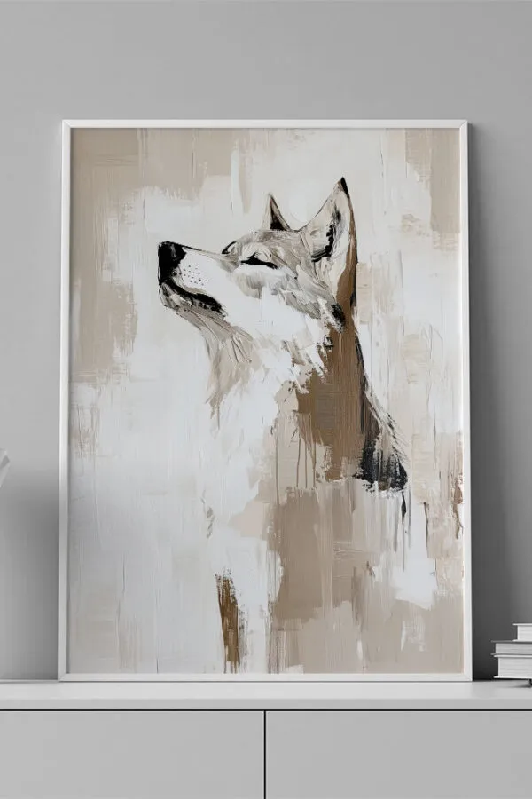 VINILO DECORATIVO - LAMINA ANIMAL LOBO - 0070