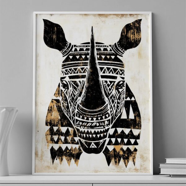 VINILO DECORATIVO - LAMINA ANIMAL RINOCERONTE - 0094