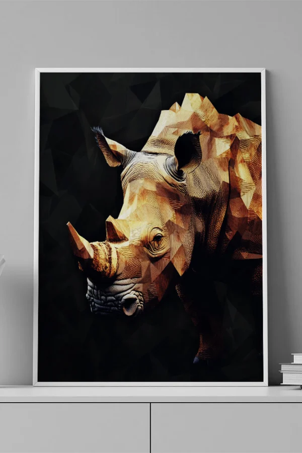 VINILO DECORATIVO - LAMINA ANIMAL RINOCERONTE- 0104