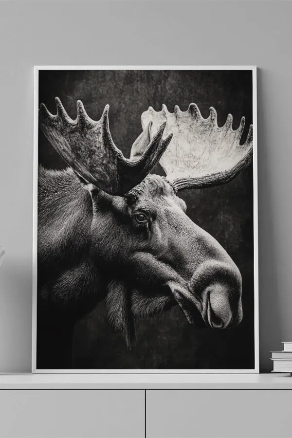 VINILO DECORATIVO - LAMINA ANIMAL ALCE - 0112