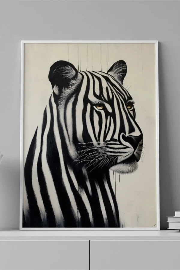 VINILO DECORATIVO - LAMINA ANIMAL LEONA - 0117