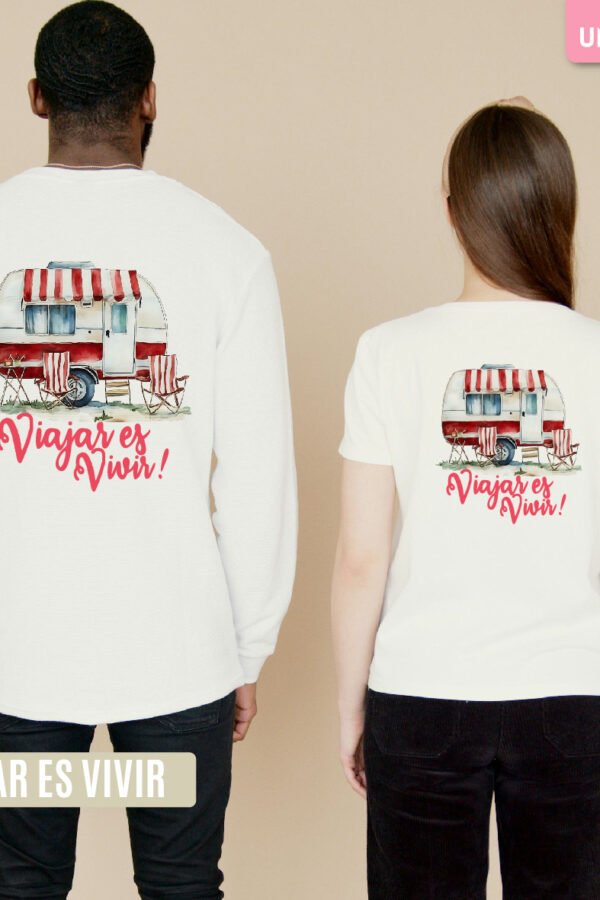 ESTAMPA TEXTIL - VIAJAR ES VIVIR