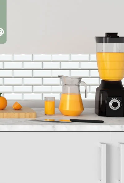 VINILO DECORATIVO - AZULEJO SUBWAY WHITE - 5601