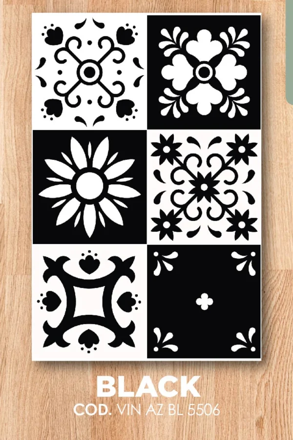 AZULEJOS DE VINILO ADHESIVO - BLACK - 5506