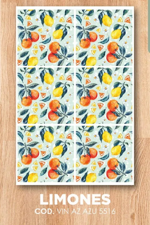 AZULEJOS DE VINILO ADHESIVO - LIMONES - 5516