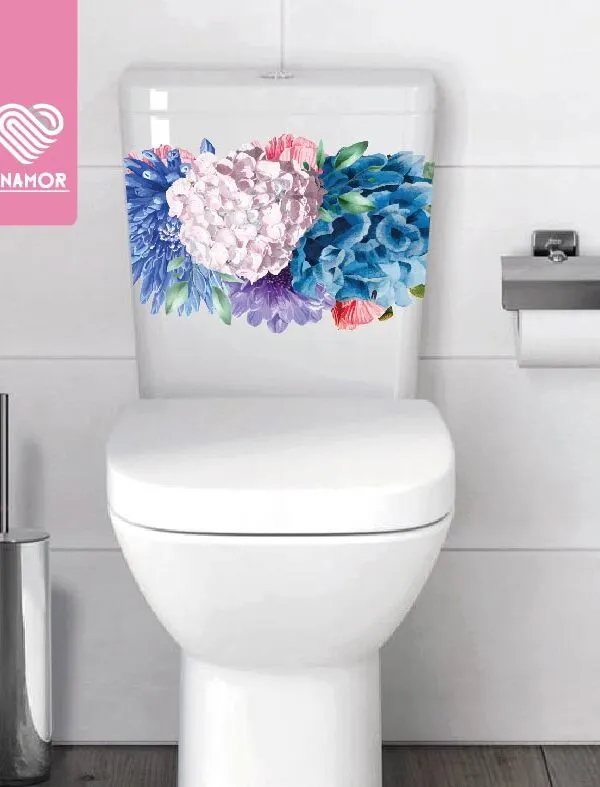 VINILO DECORATIVO - INODORO FLORAL - 5450