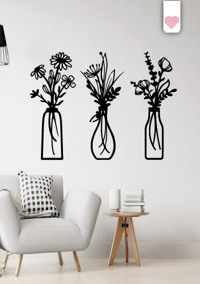 VINILO DECORATIVO - SET FLORES - 1122