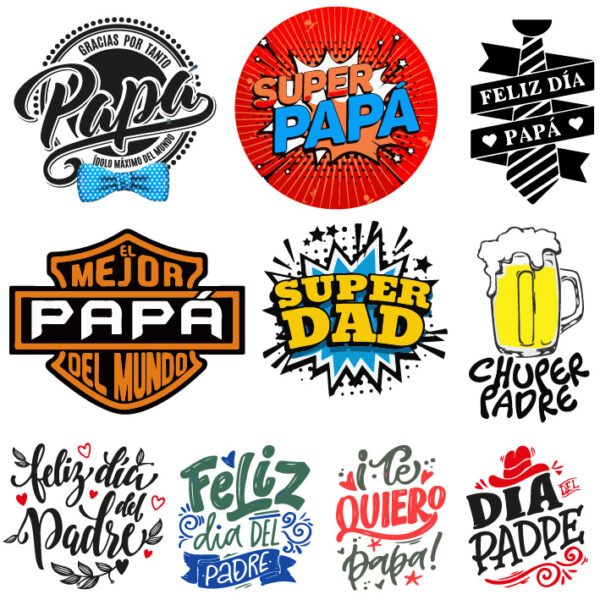 STICKERS INDIVIDUALES X10 –  DIA DEL PADRE