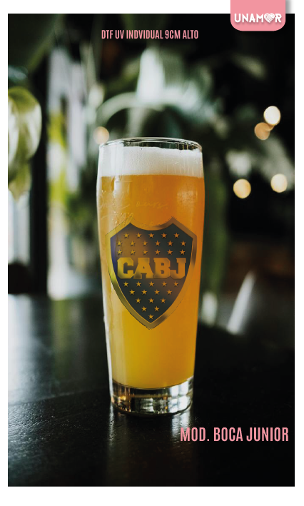 DTF UV INDIVIDUALES - BOCA JUNIOR