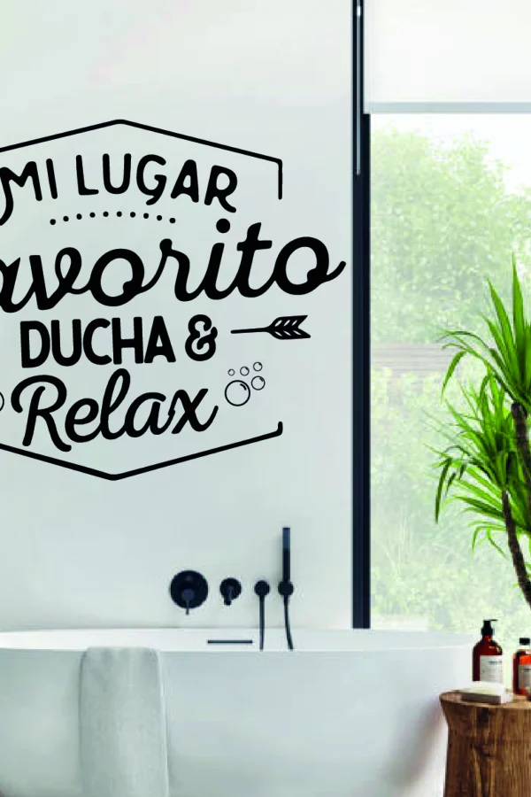 VINILO DECORATIVO - DUCHA Y RELAX - 9086