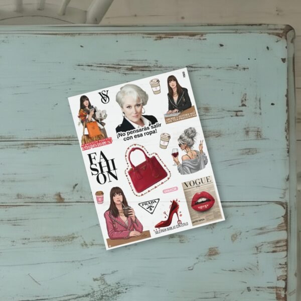 VINILO DECORATIVO - STICKER EL DIABLO VISTE A LA MODA -