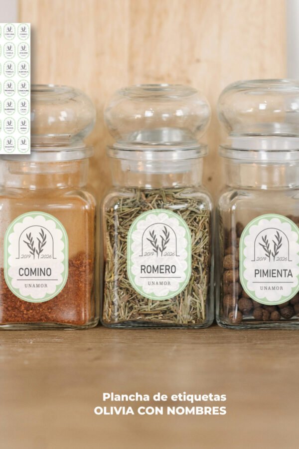 ETIQUETAS CLEAR - OLIVIA CON NOMBRE - 7515