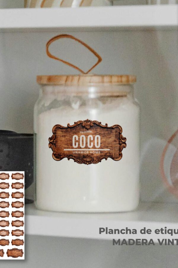 ETIQUEAS MADERA VINTAGE