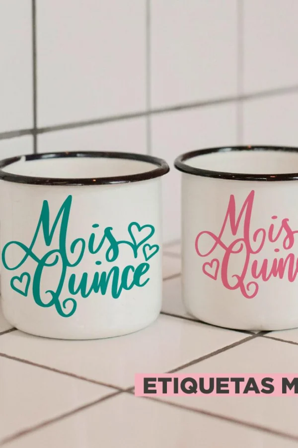 VIINILOS – MIS QUINCE – PLANCHA STICKERS 40X30CM