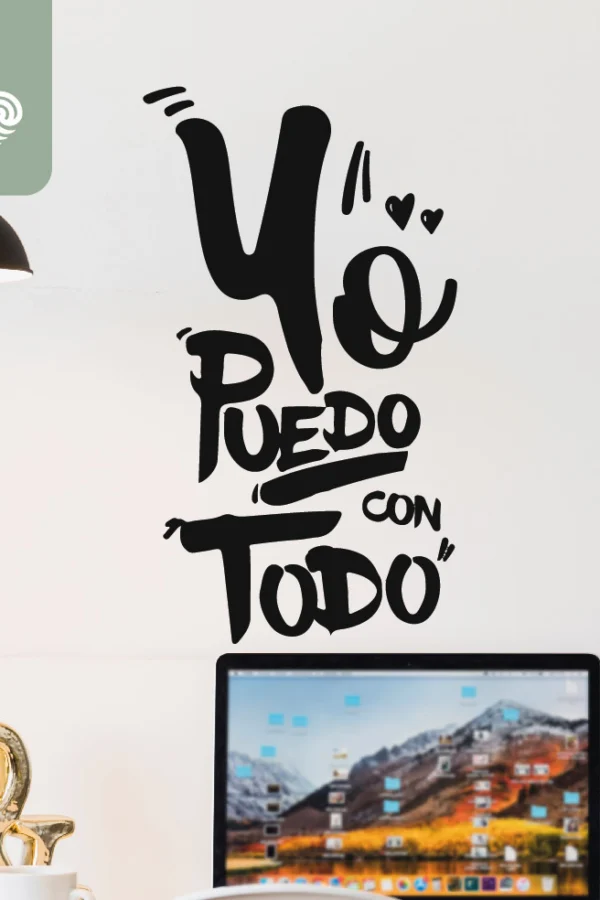 VINILO DECORATIVO - YO PUEDO - 1089