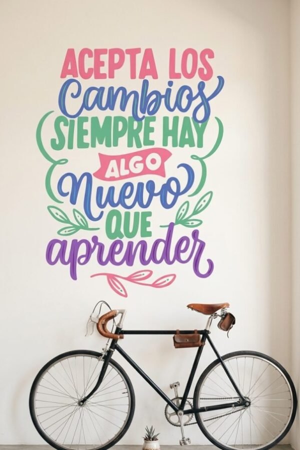 VINILO DECORATIVO - ACEPTA LOS CAMBIOS - 209