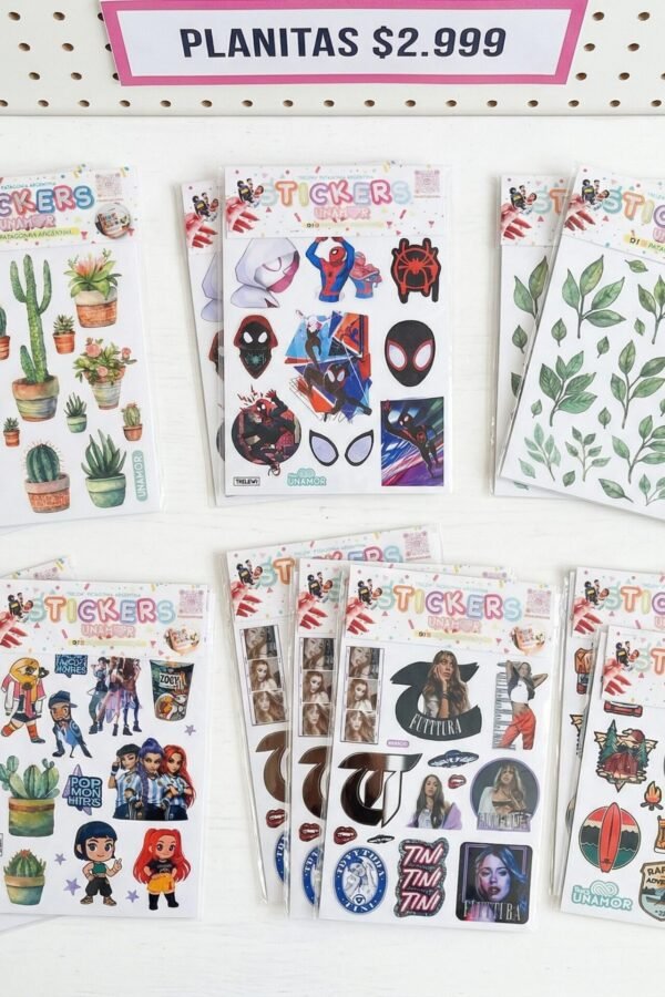 PLANCHITAS DE STICKERS Tendencias x 20 $20.000
