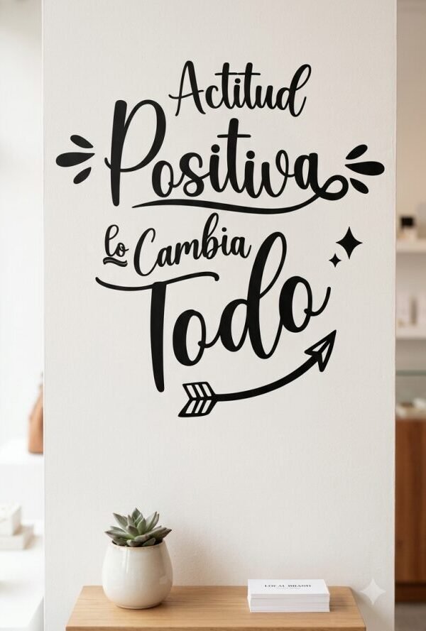 VINILO DECORATIVO - ACTITUD POSITIVA - 1514