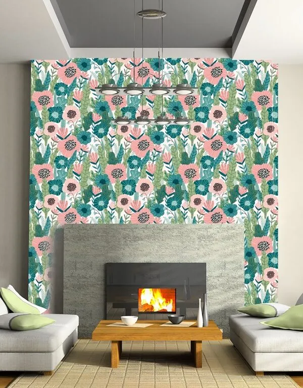 VINILO MULTIUSOS FLORAL ACUARELA