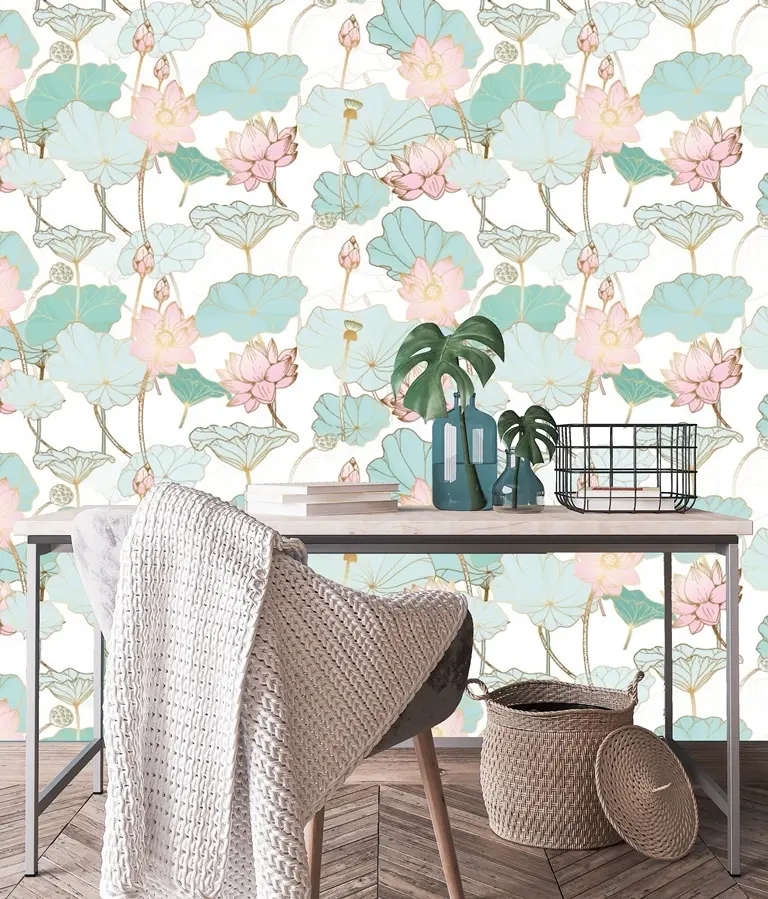 VINILO MULTIUSOS FLORES DORADAS