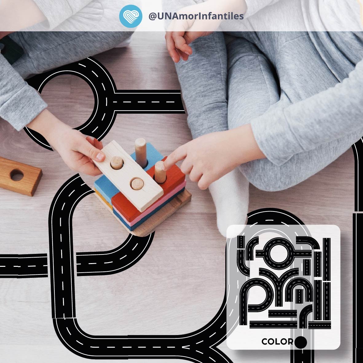 INFANTIL SEPTIEMBRE Mesa de trabajo 1 VINILO DECORATIVO - PISTA DE AUTO ARMABLE - 3101