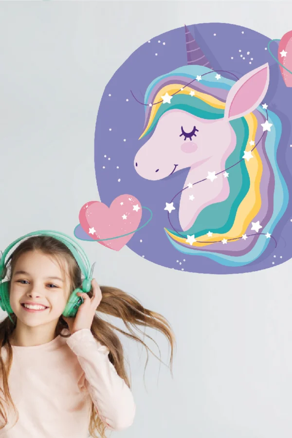 VINILO DECORATIVO - UNICORNIO GLAM - 3050
