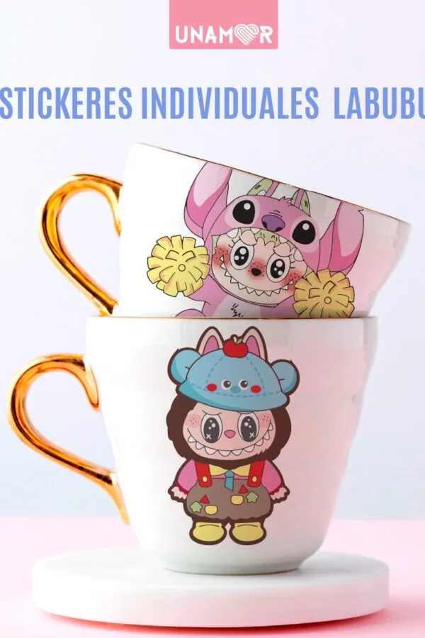 STICKER INDIVIDUALES X10 - LABUBU DISFRACES