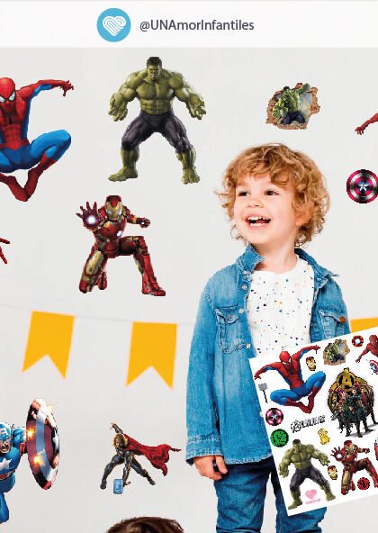 VINILO DECORATIVO - PLANCHA MARVEL - 3124