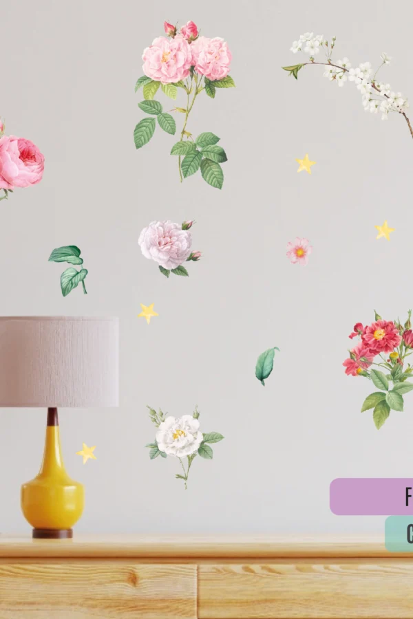 VINILO DECORATIVO - PLANCHA FLORAL - 3118