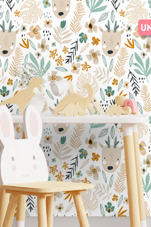 VINILO MULTIUSO ANIMALITOS HOJAS