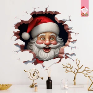 PAPA NOEL 3D HOYO PARED/PISO