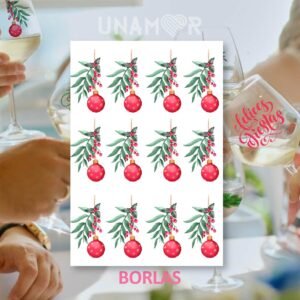 PEGATINAS NAVIDEÑAS BORLAS
