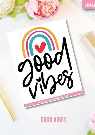 VINILO DECO INDIVIDUALES - GOOD VIBES