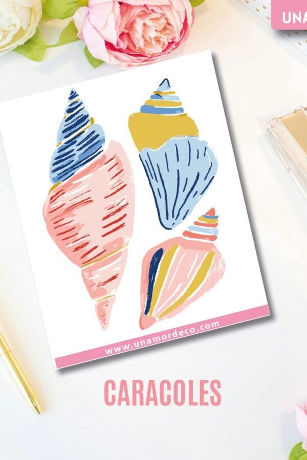 VINILO DECO INDIVIDUALES - CARACOLES