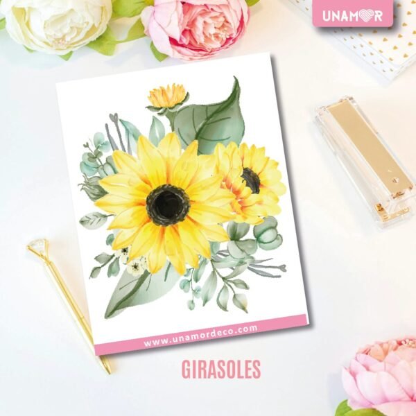 VINILO DECO INDIVIDUALES - GIRASOLES