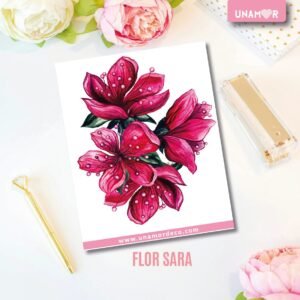 VINILO DECO INDIVIDUALES - FLOR SARA