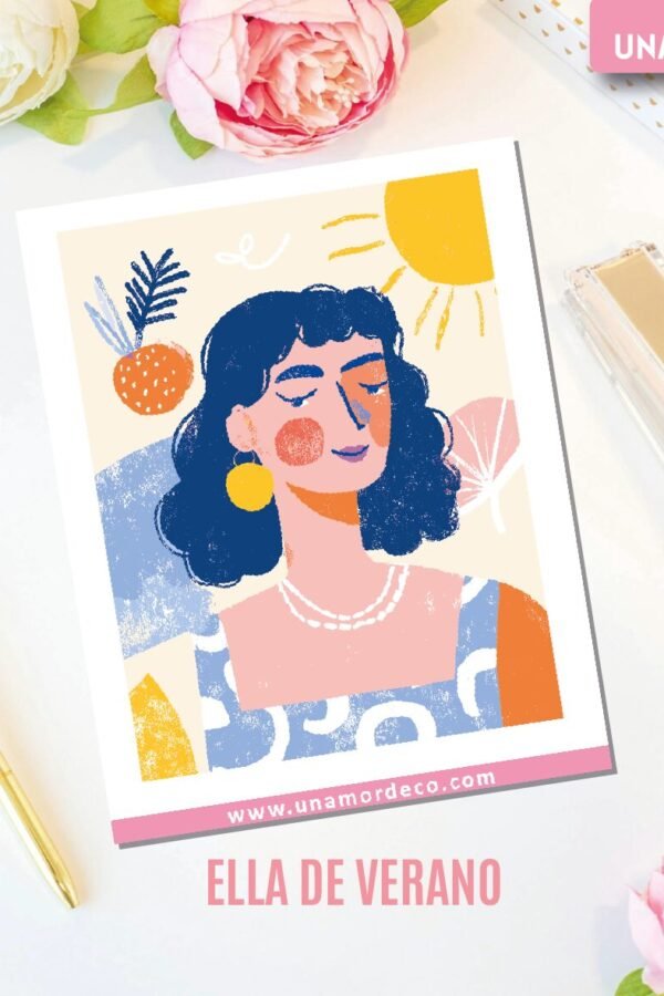 VINILO DECO INDIVIDUALES - ELLA DE VERANO