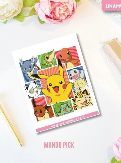 VINILO DECO INDIVIDUALES - MUNDO PIKA
